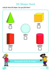 3d shape hunt homework